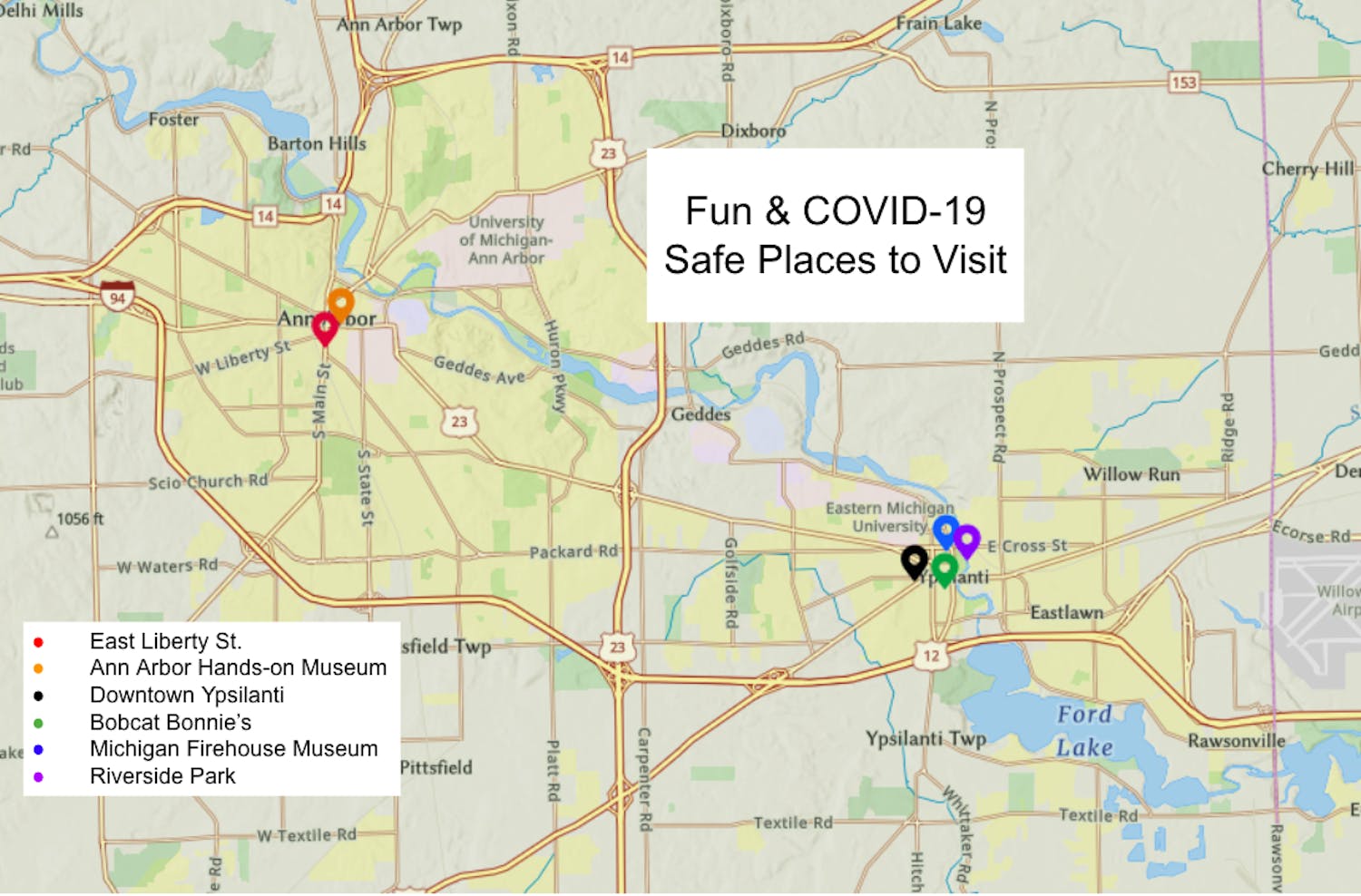 Fun & COVID-19 safe map