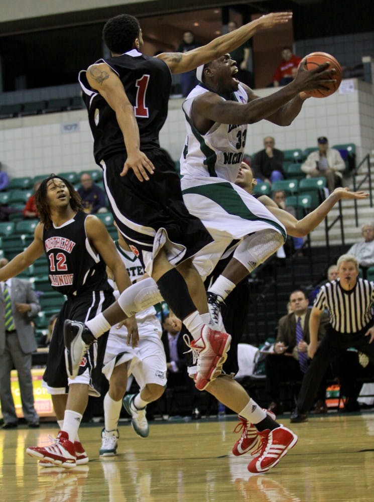 Leading scorer Brandon Bowdry, shown in an earlier game, was suspended for “conduct detrimental to the team.” The Eagles shot 36 percent from the field, losing 65-48 at Western Michigan on Sunday.