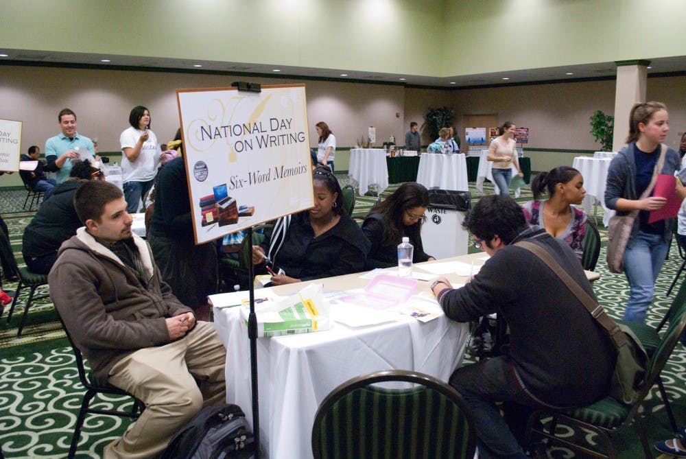 Six-Word Memoirs was one of the many stations for students to test their creativity and writing skills.