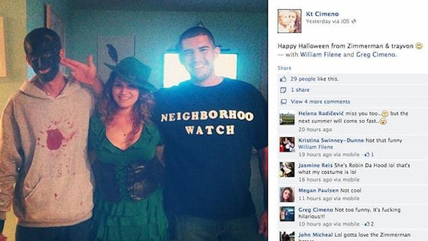 This 2012 picture is meant to depict Trayvon Martin and George Zimmerman. (Courtesy New York Daily News)