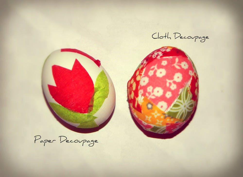 Katie's Craft Corner: Decoupage Easter eggs