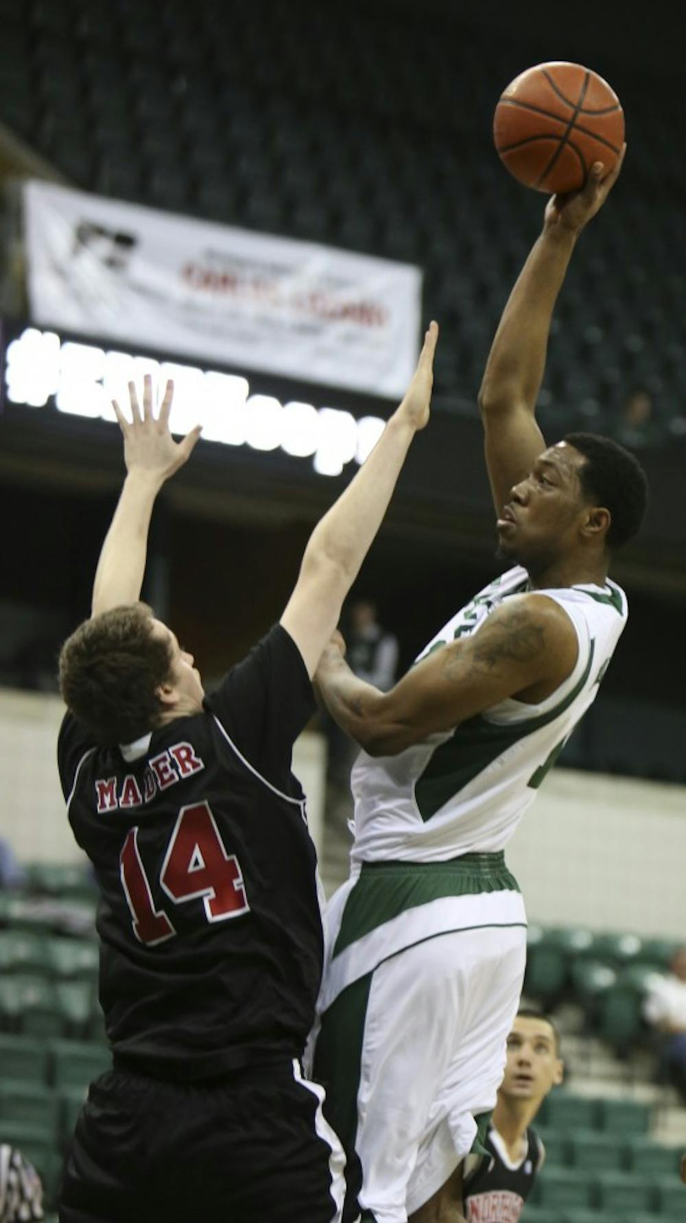 Men's basketball moves on with 45-44 win over NIU