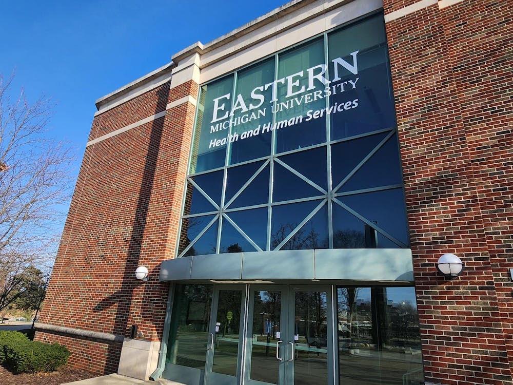 The front of Eastern Michigan University's Health and Human Services building.