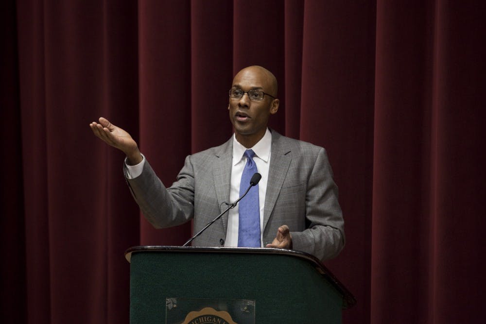 Keith Boykin discussed knowing the right thing to do versus following through on the action in his keynote speech Monday in the Student Center auditorium as part of the MLK Day events. Boykin is a New York Times bestselling author and a TV host for BET. 