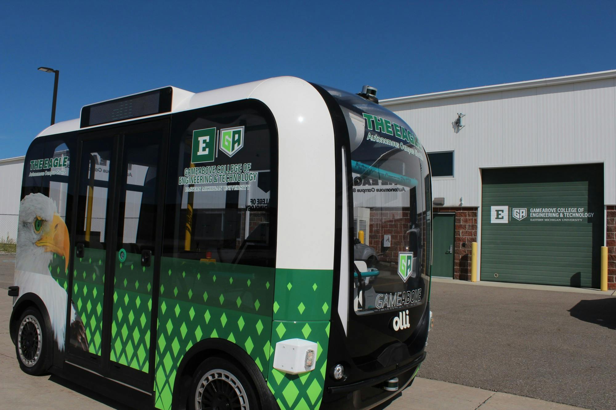 Eastern Michigan University's  autonomous shuttle