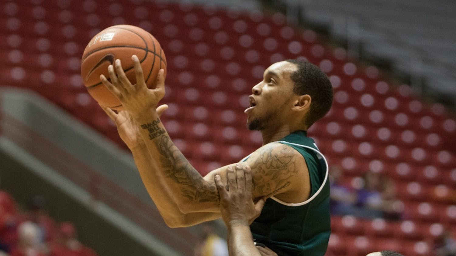 Eastern Michigan guard Mike Talley drives to the basket in the Eagles 67-60 win over Ball State March 3 2015 in Muncie, Ind.