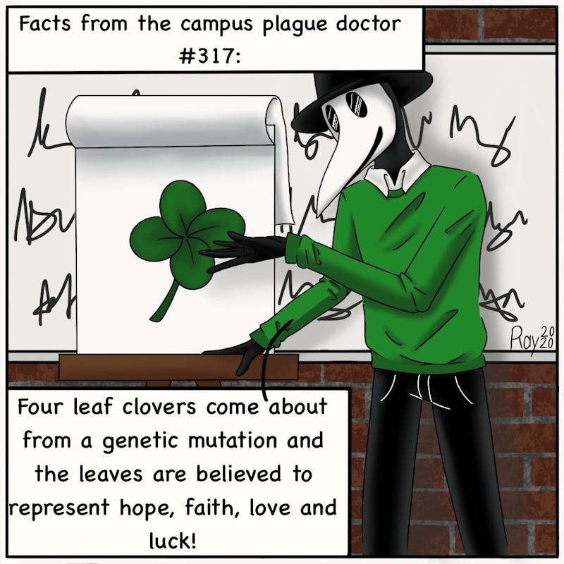 Fun fact of the day from your resident Plague Doctor: Four leaf clovers come from a mutation and that extra leaf symbolizes hope, faith, love, and of course LUCK!