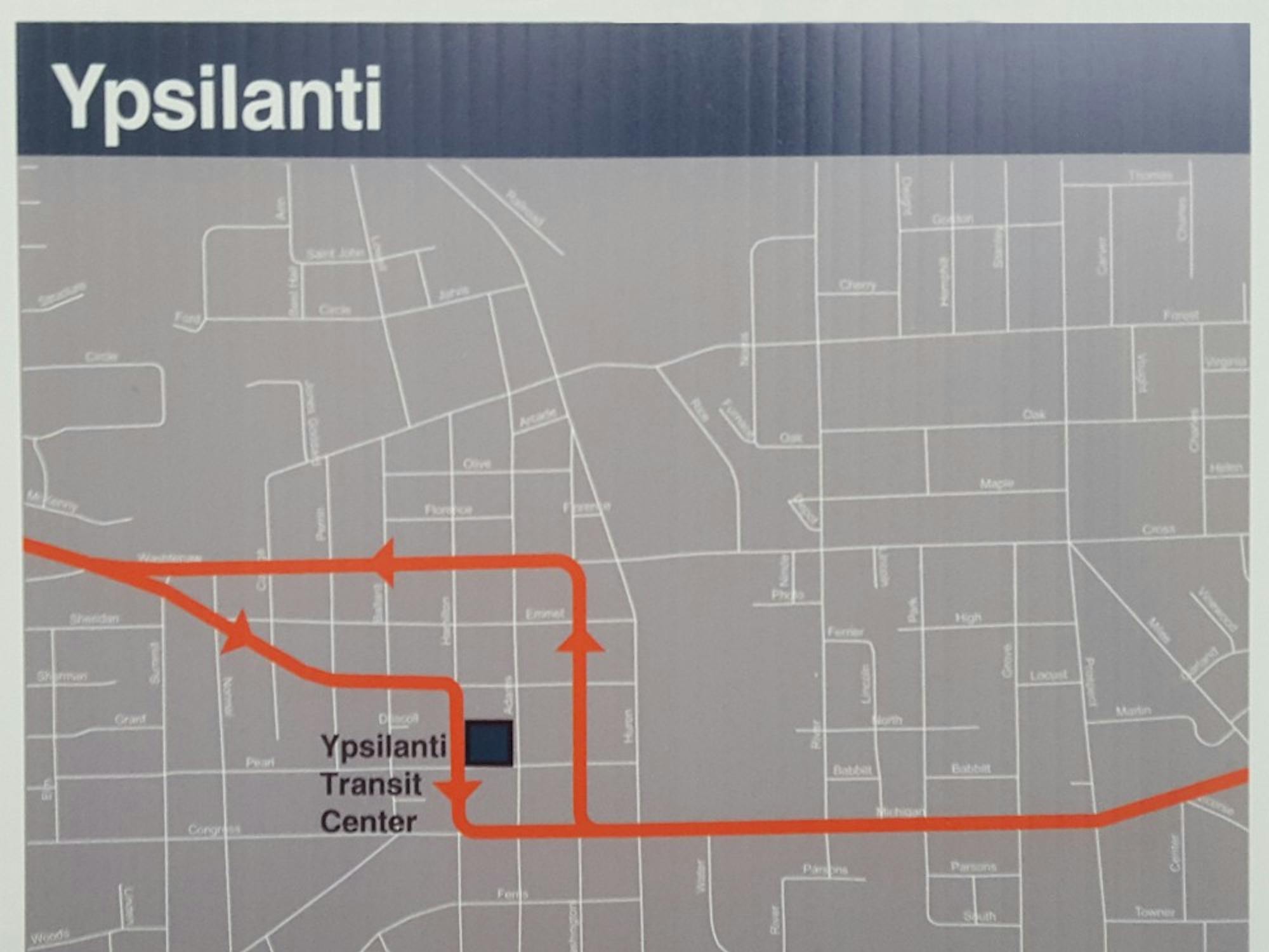 The proposed bus route for the Bus Rapid Transit buses. Editing Credit: Adam Karr