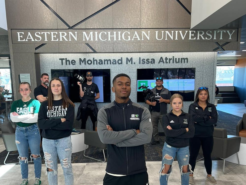 EMU students participate in Amazon Prime's "College Tour" series airing in fall 2024. Photo courtesy of Katie Condon-Martin