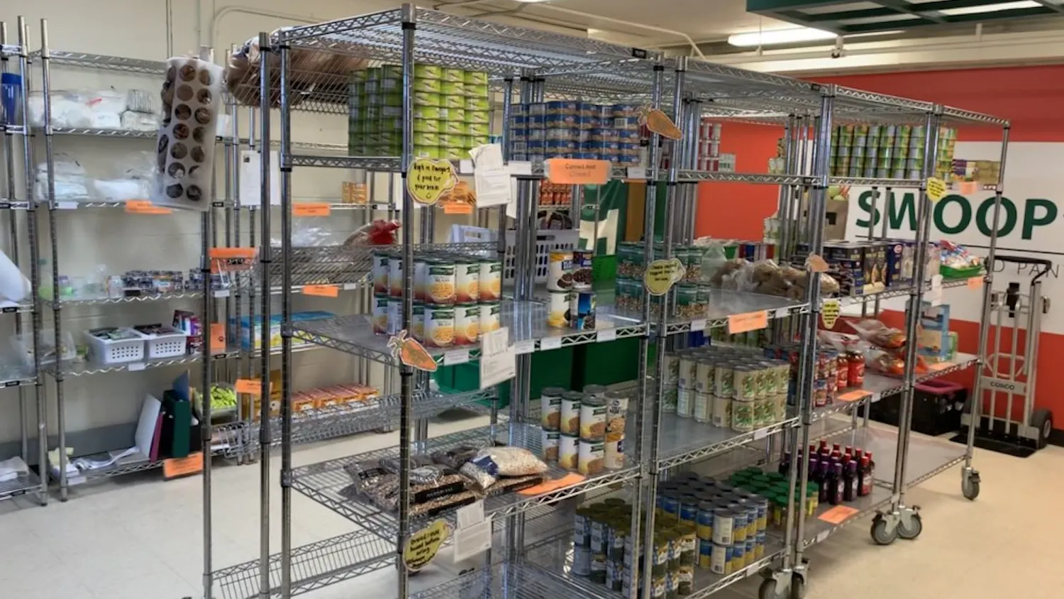 Inside Swoops Pantry