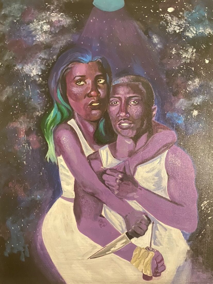 Couple in space - Zeporah Payne