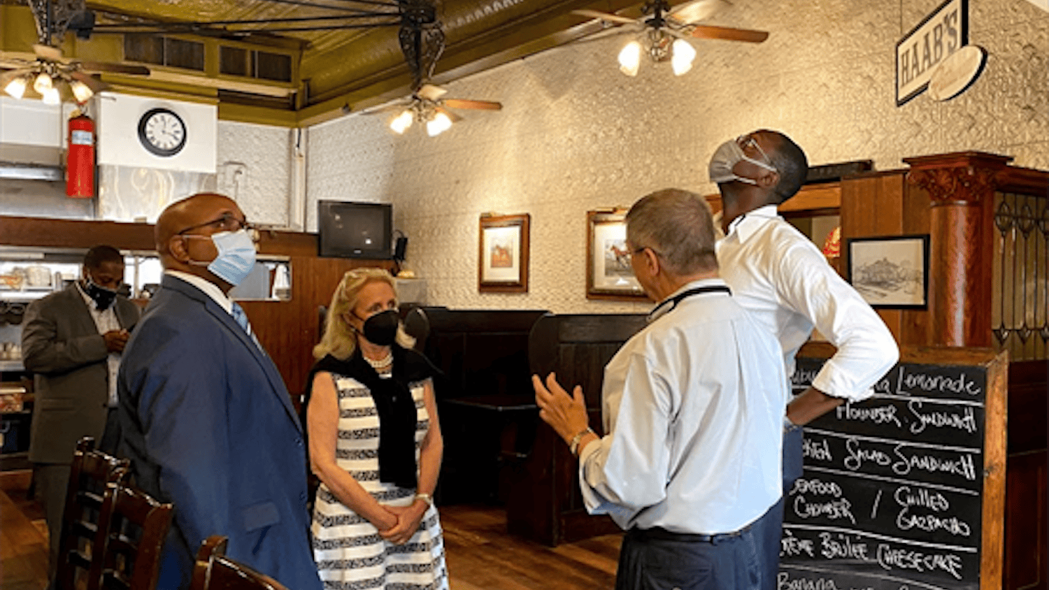 Rep. Dingell and Lt. Gov. Gilchrist visit Haab's Restaurant in Ypsilanti