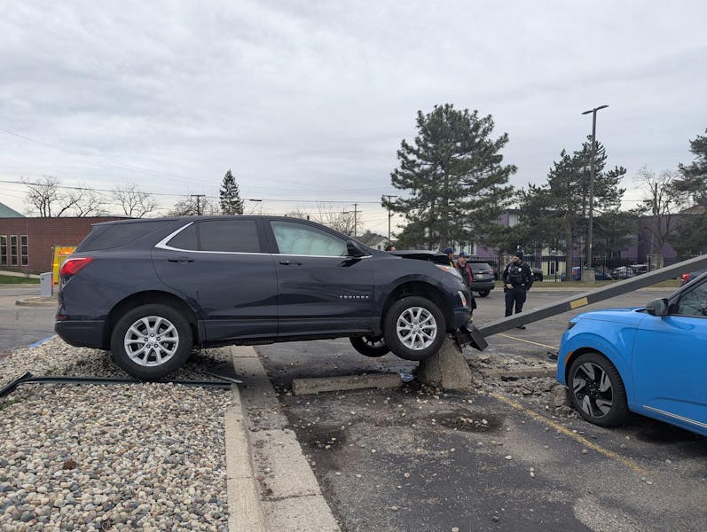 Medical emergency causes accident in Pease Lot, no serious injuries reported