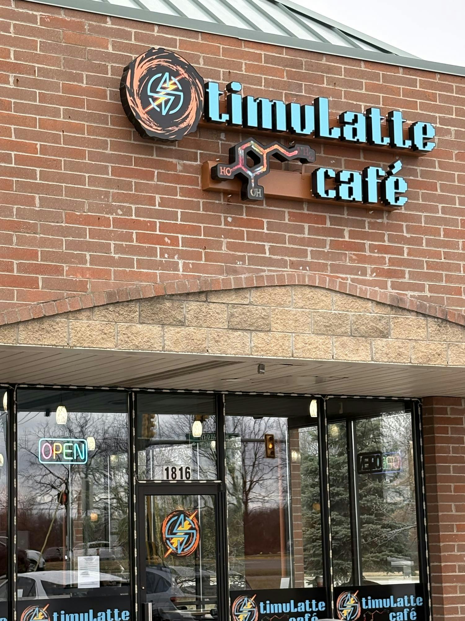 StimuLatte Cafe sign