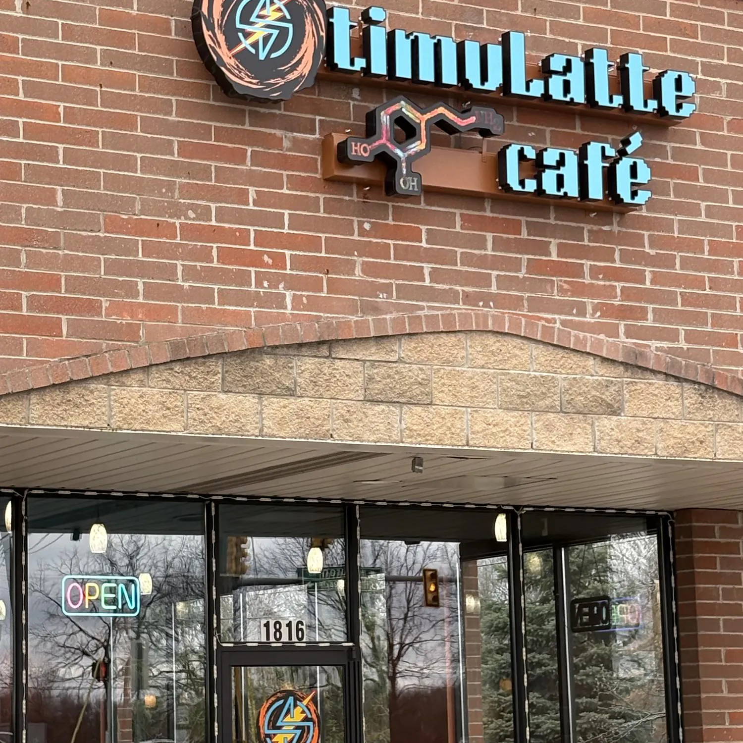 StimuLatte Cafe sign