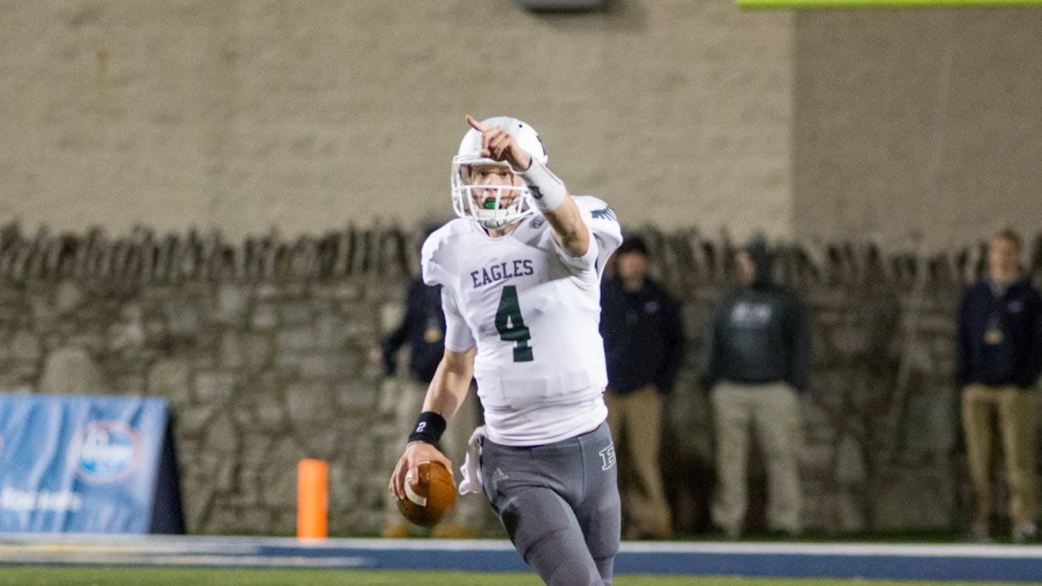 Eagles quarterback Brogan Roback threw for two touchdowns and had a career long 45 yard pass in Eastern Michigan's 55-16 loss to Toledo.