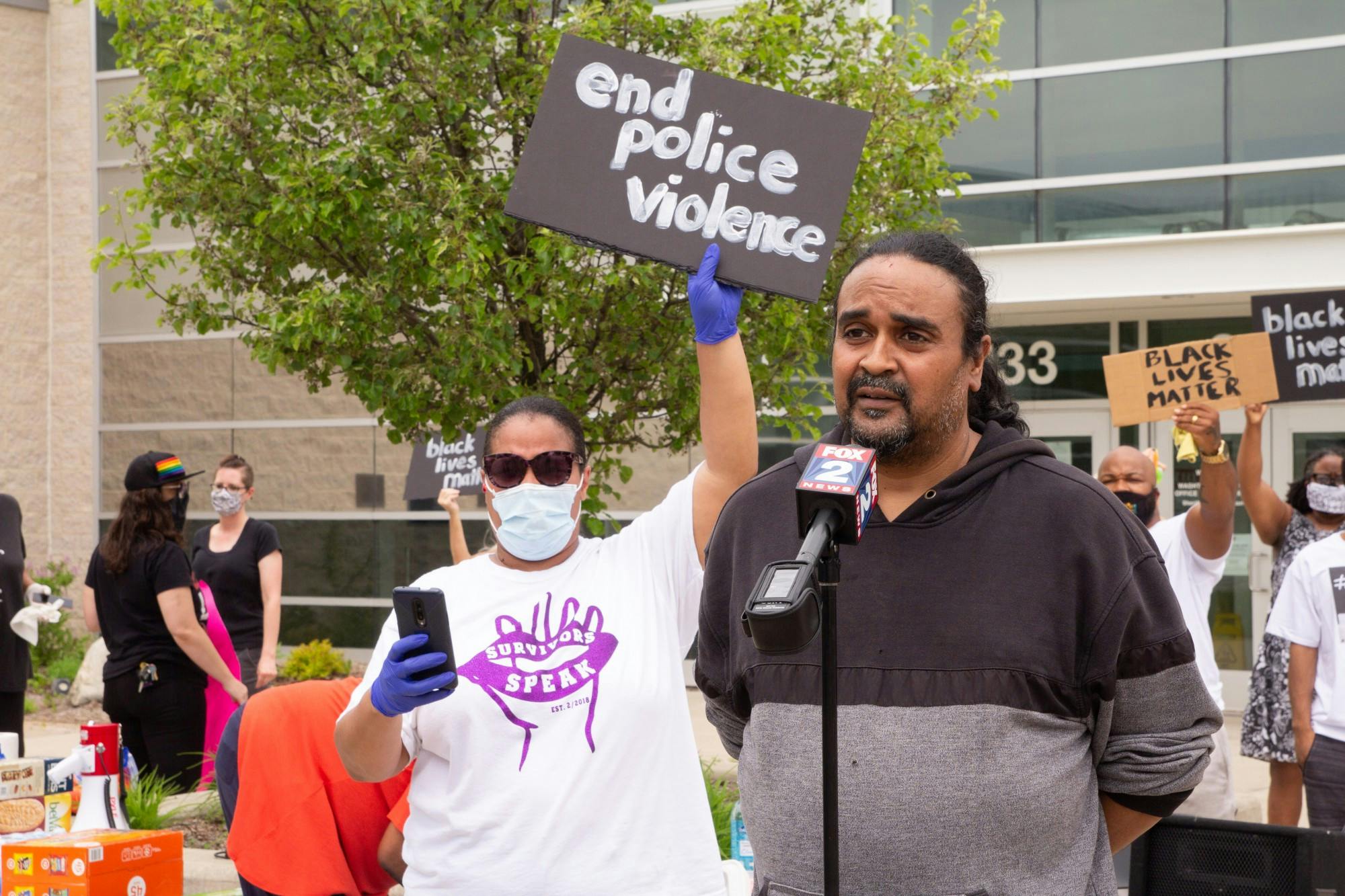 Gallery: Second protest emerges after white Washtenaw County deputy is accused of using excessive force on black woman