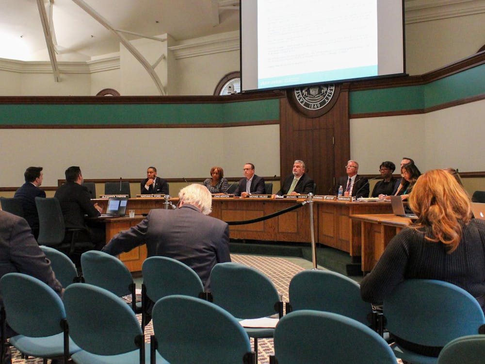 Board members attend the Finance and Investment Committee at 201 Welch Hall on Thursday Oct. 19, 2023. Eastern Echo/ Aaron Hughes
