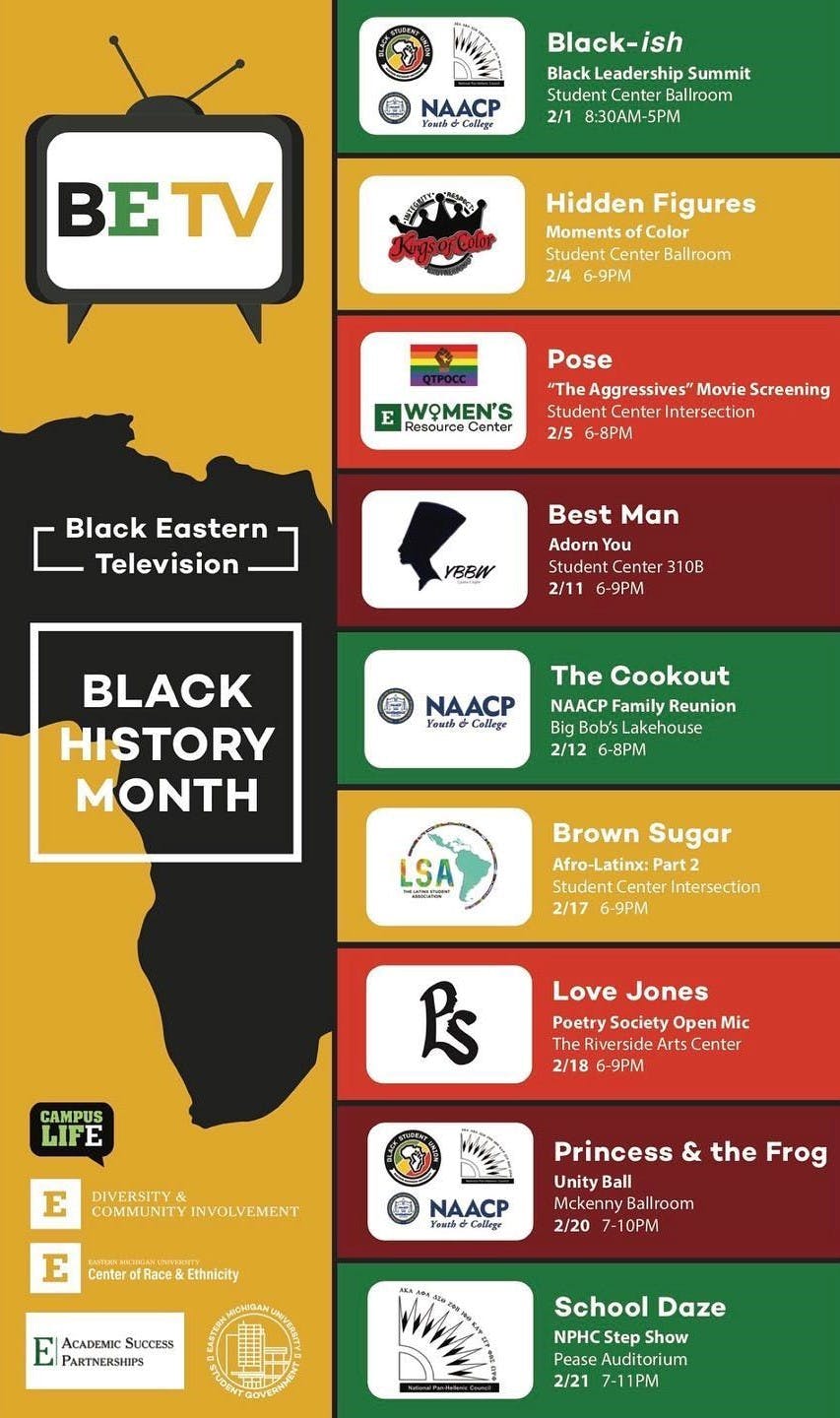 Black History Month 2020 Calendar