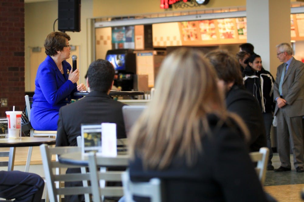 Talks with President Susan Martin invite students to take a more active role in understanding their university.