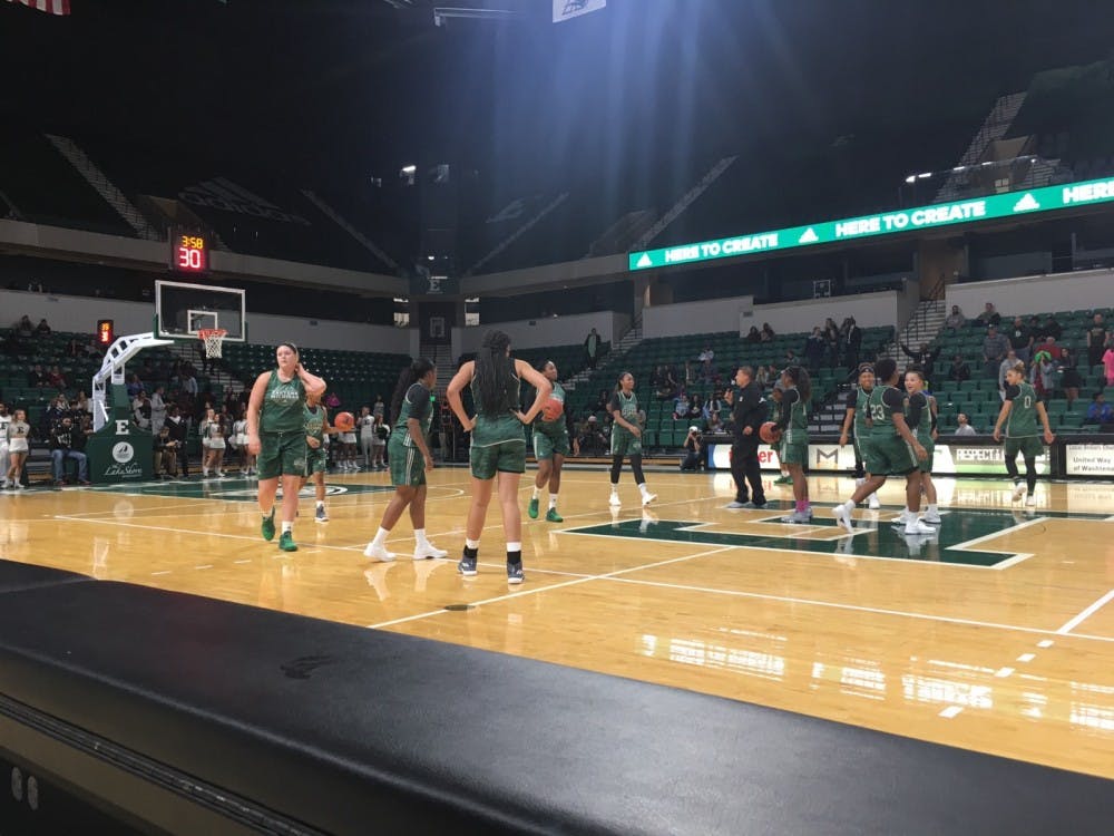 Eastern Michigan University’s women’s basketball season began Wednesday, Nov. 1 with a 70-57 exhibition win against Hillsdale College. For the 2017-18 squad, there's a lot more to prove after a rough season last year had the Lady Eagles finishing with a 6-25 record in head coach Fred Castro's inaugural season.