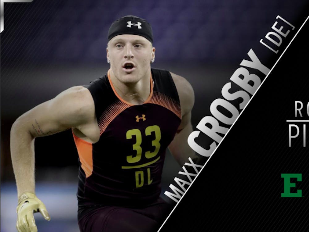 Maxx Crosby drafted 106th overall in the NFL Draft by the Oakland Raiders. @Raiders