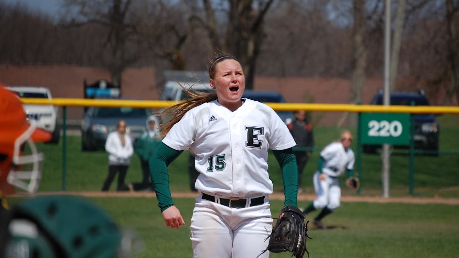 	Sophomore pitcher Lindsay Rich during a recent game.