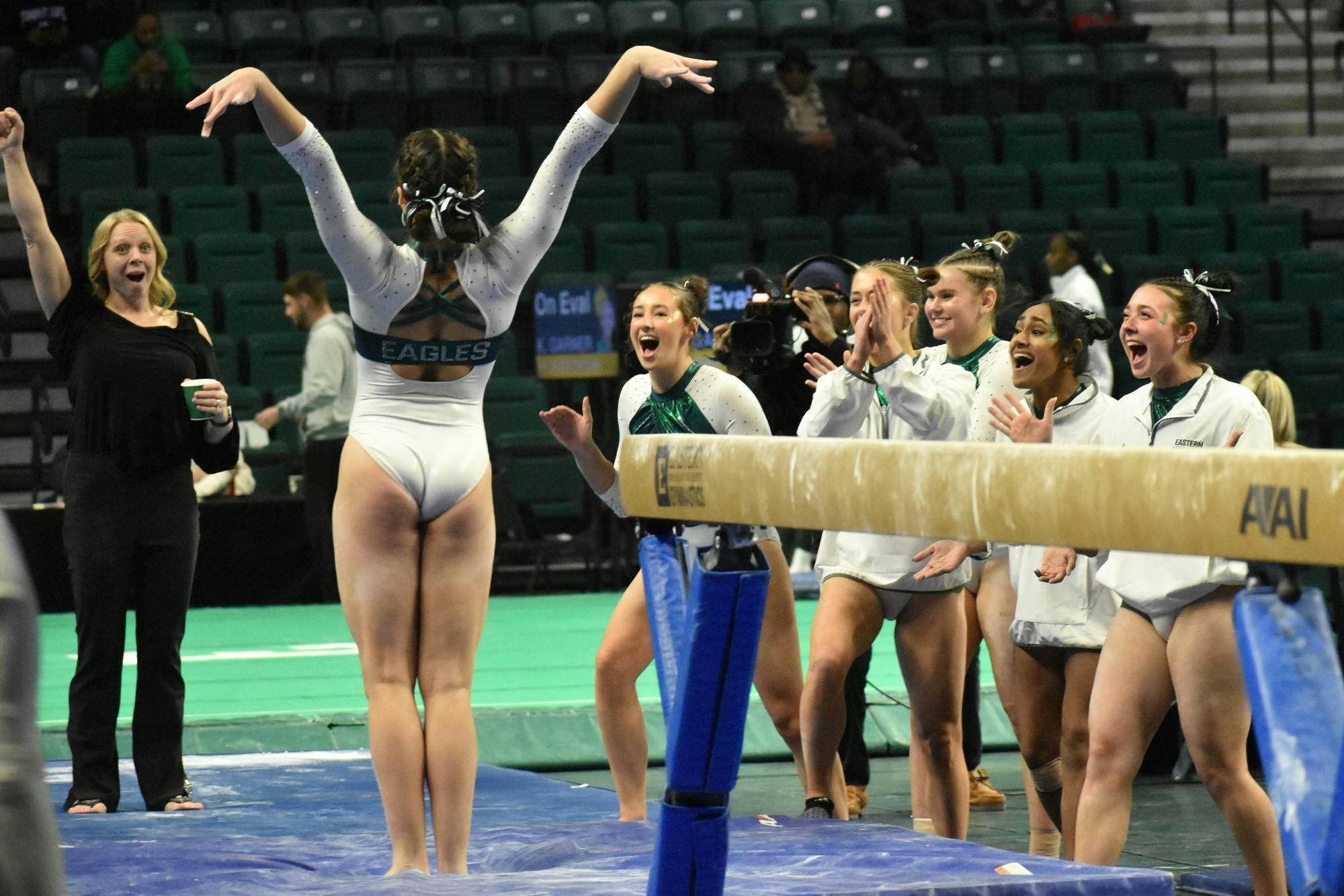 EMU Gymnastics win against Wilberforce, Jan. 29, 2026