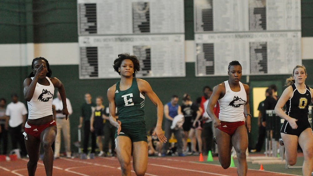 EMU women's track competes