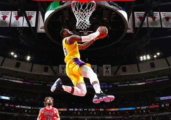 LeBron James Dunks