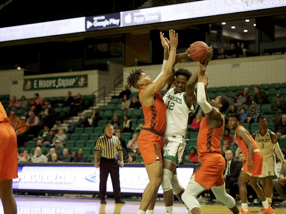 Toure goes for the basket during the game against BGSU at the Convocation Center in Ypsilanti on Jan. 22.