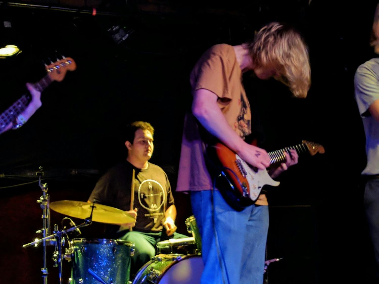 Band members performing