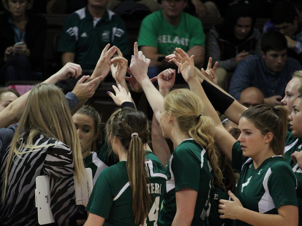 Eastern Michigan was defeated in the first round of the MAC Tournament&nbsp;by Western Michigan&nbsp;in five sets on Thursday.&nbsp;