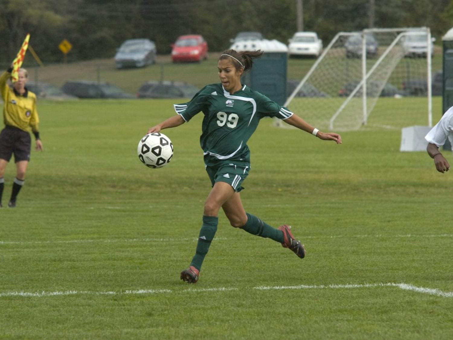 Ashley Rodrigues, a former EMU soccer player, is now captain of the Guyana national team, which is vying for a spot in the Women’s Gold Cup. The Gold Cup is the predecessor to the Women’s World Cup.