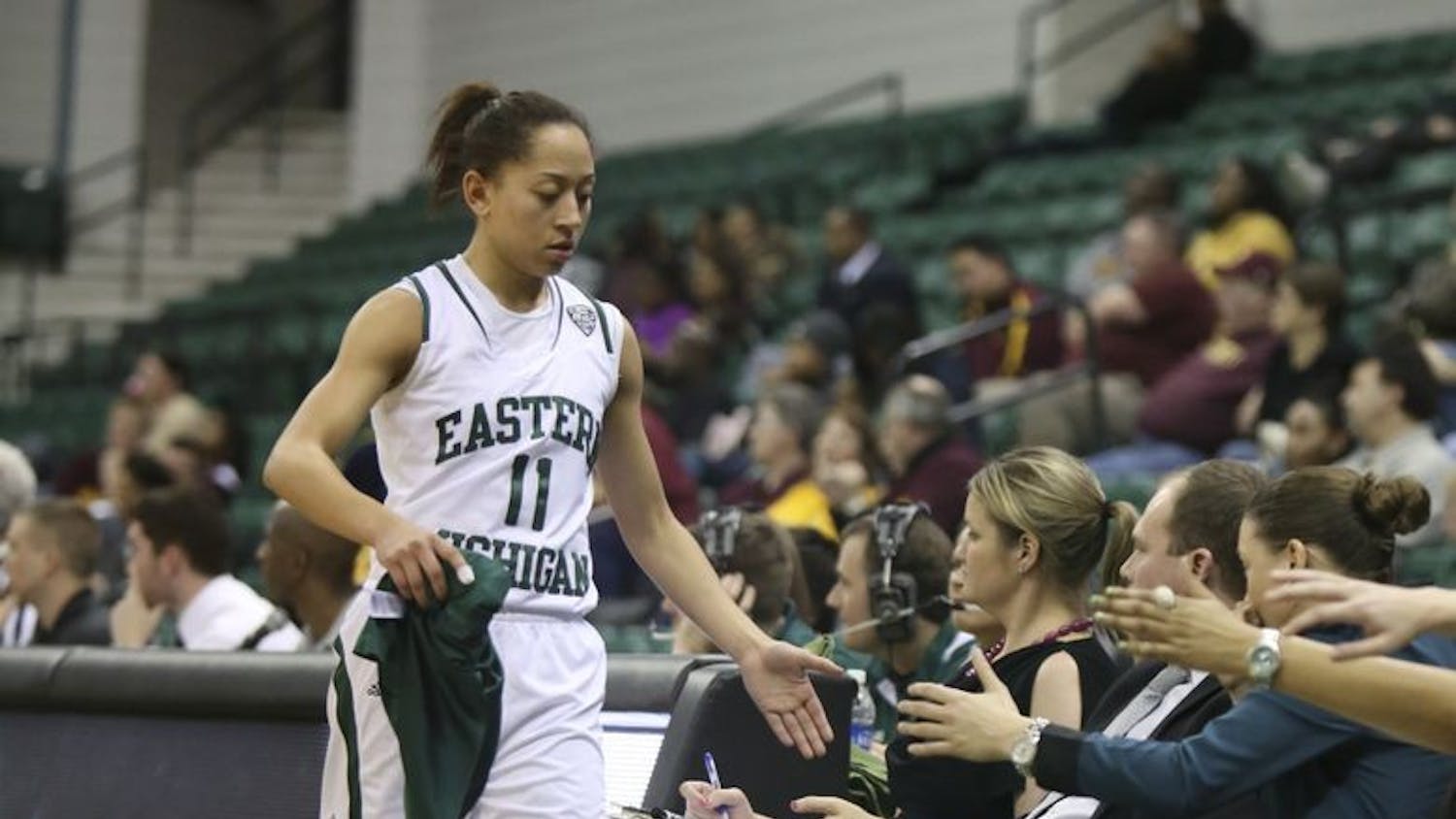 Junior guard Desyree Thomas has been a spark plug in the Eagle lineup of late. She has scored in double digits in four of the team’s last five games, averaging 10.2 points per game in that period. She scored 15 points in the team’s last game against WMU, a 73-69 victory on Feb. 23.