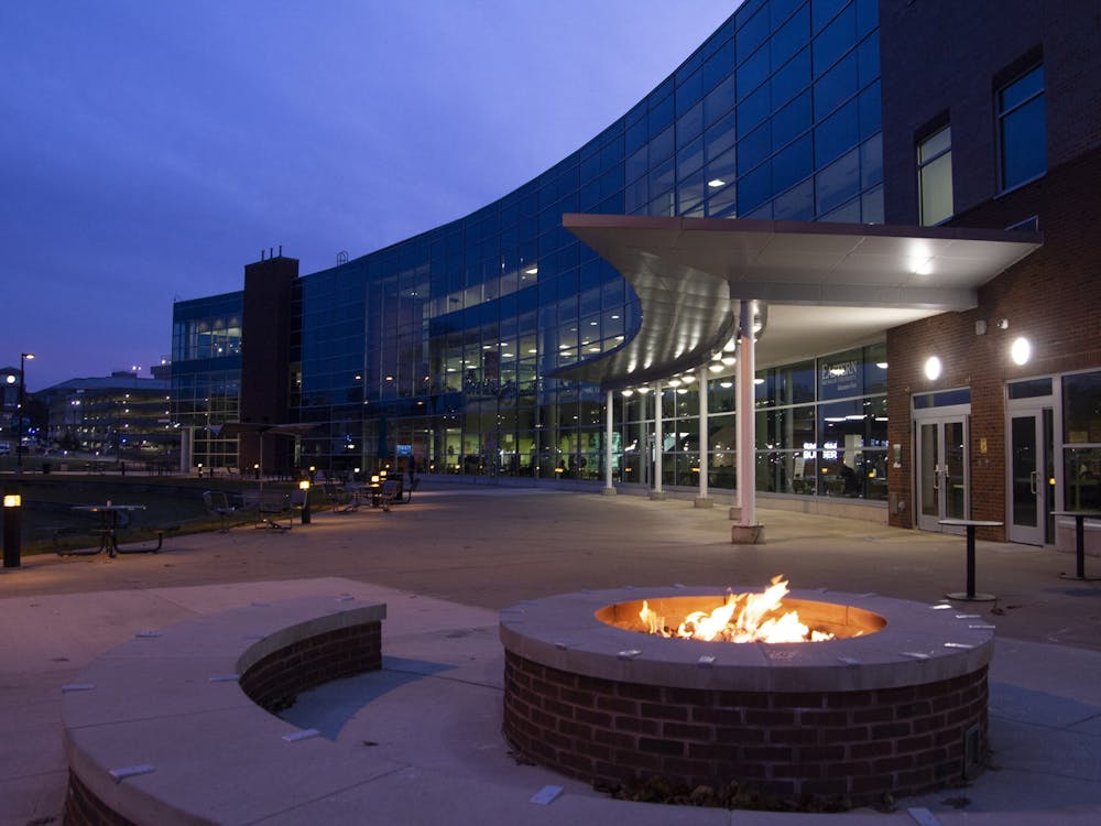 winter view of student center