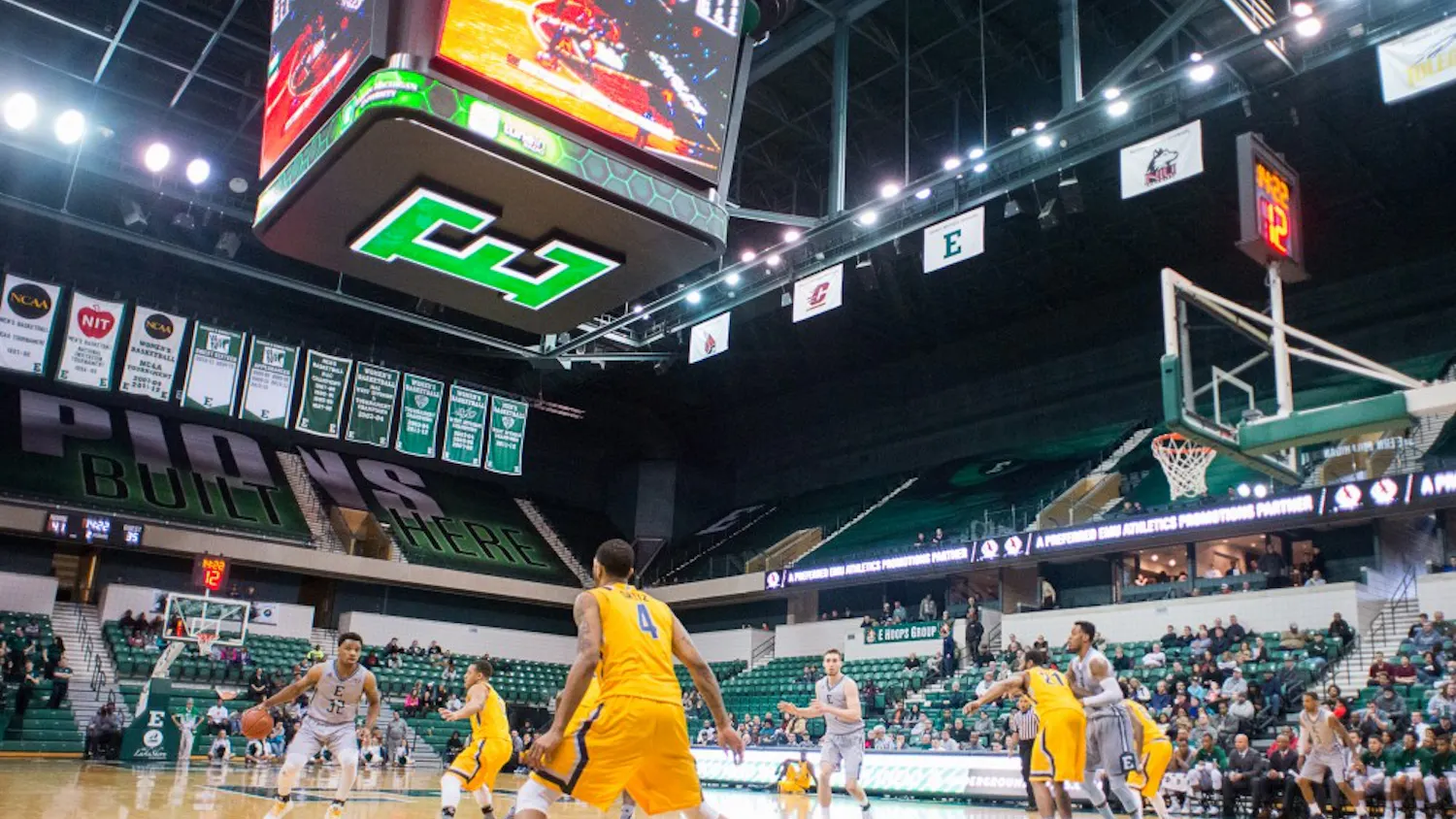 Eastern Michigan hosts Kent State for a men's basketball game at teh Convocation Center, 13 Feb.
