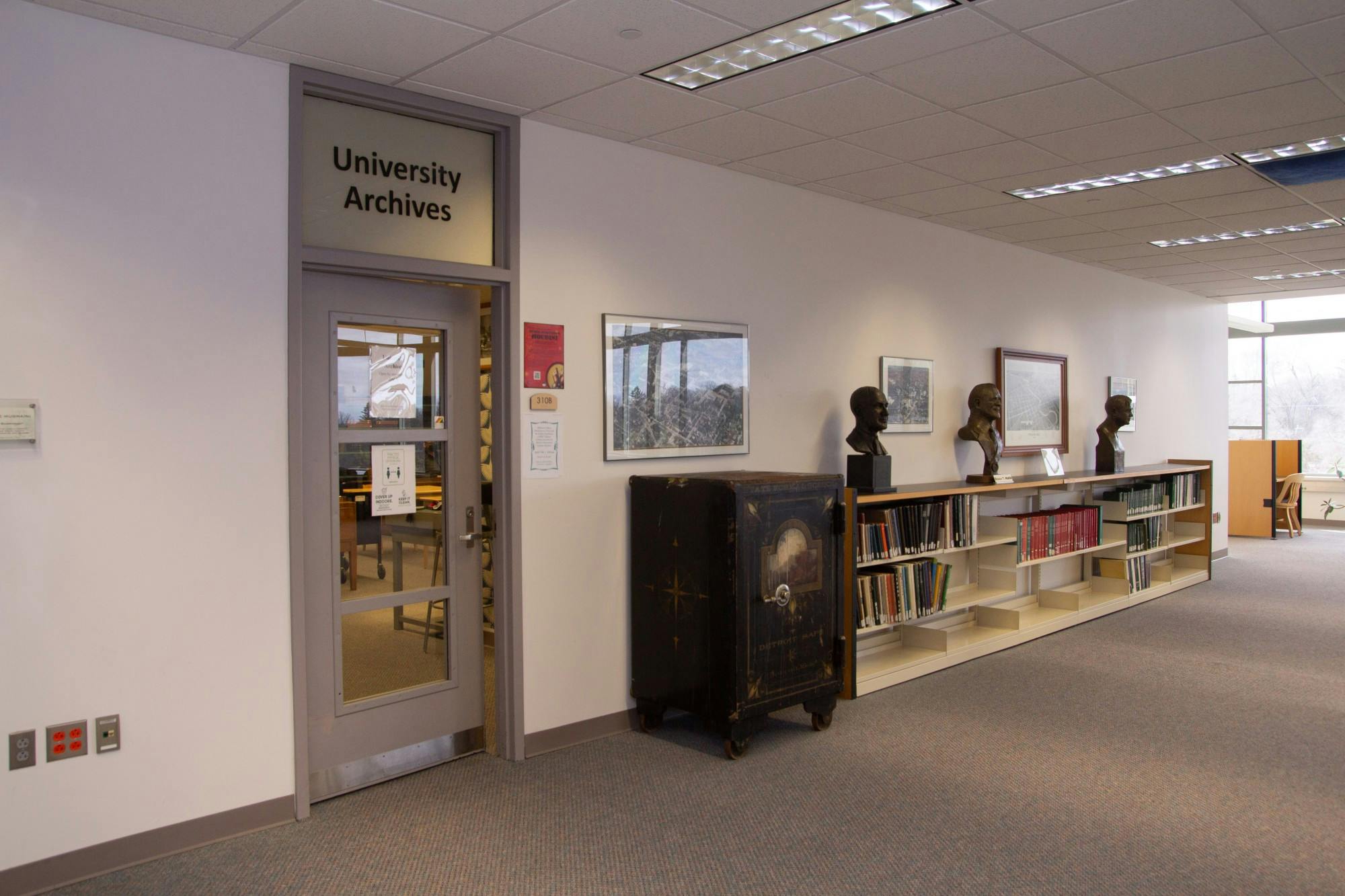 The University Archives locates on the 3rd floor of the Halle Library