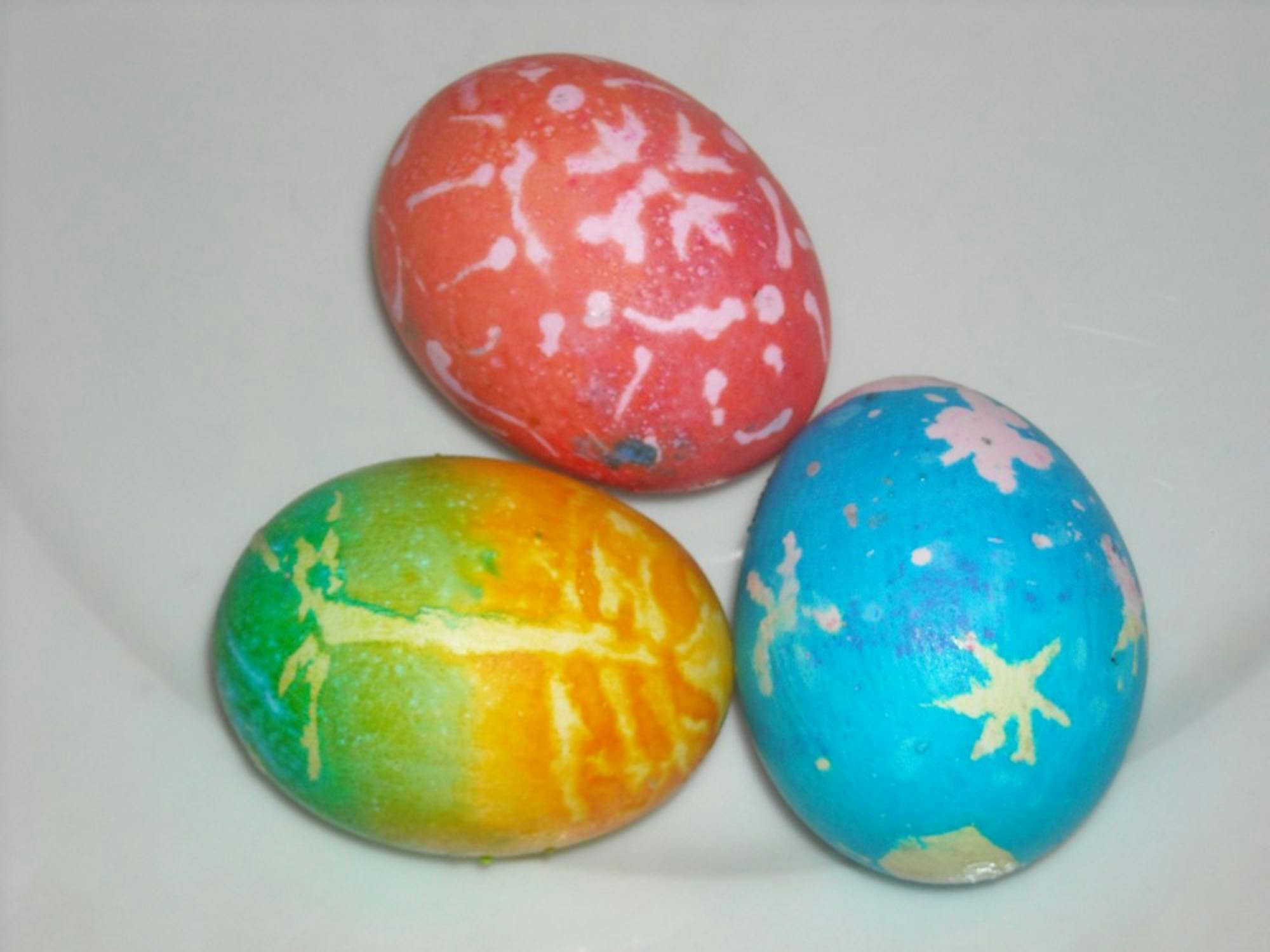 	Pysanky is a Ukrainian technique using wax to create designs on colored eggs.