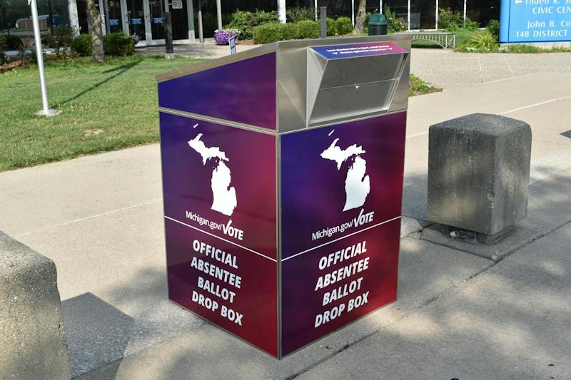 Michigan absentee ballot drop box