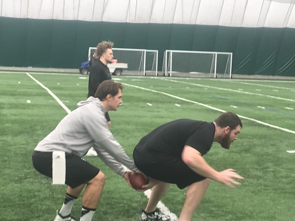 Tyler Wiegers and Dakota Tallman Participate in Pro Day.