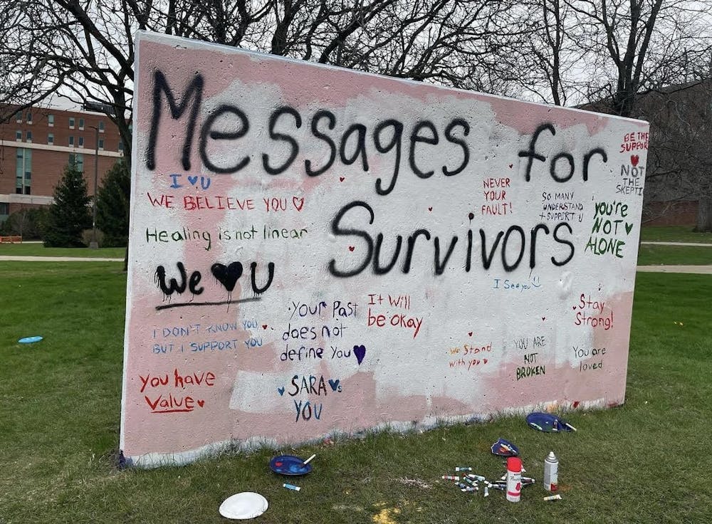 Wall painting event at EMU raises awareness for sexual assault