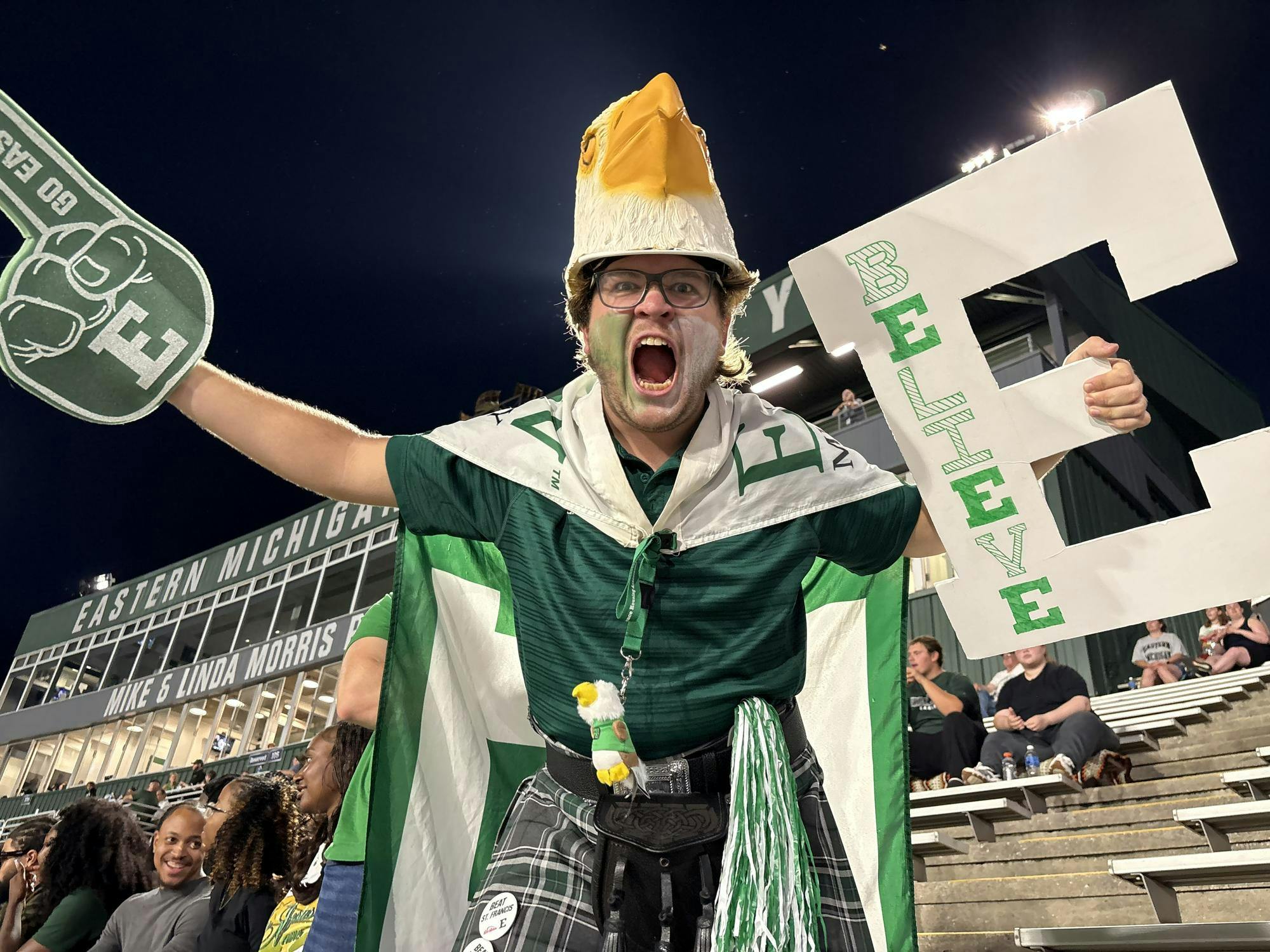 Photos: EMU students cheer on the Eagles