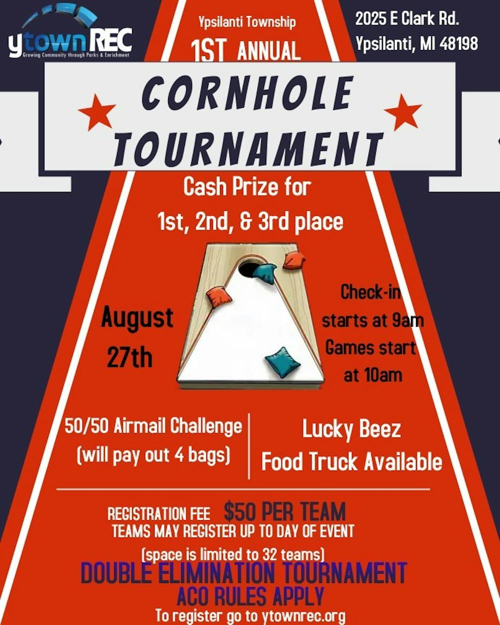 Ypsilanti Town Recreation Department hosting first annual cornhole tournament