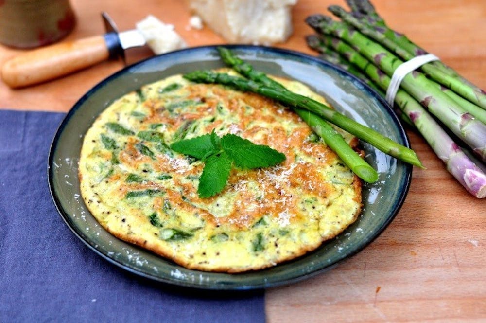 Asparagus frittata is a tasty summer treat