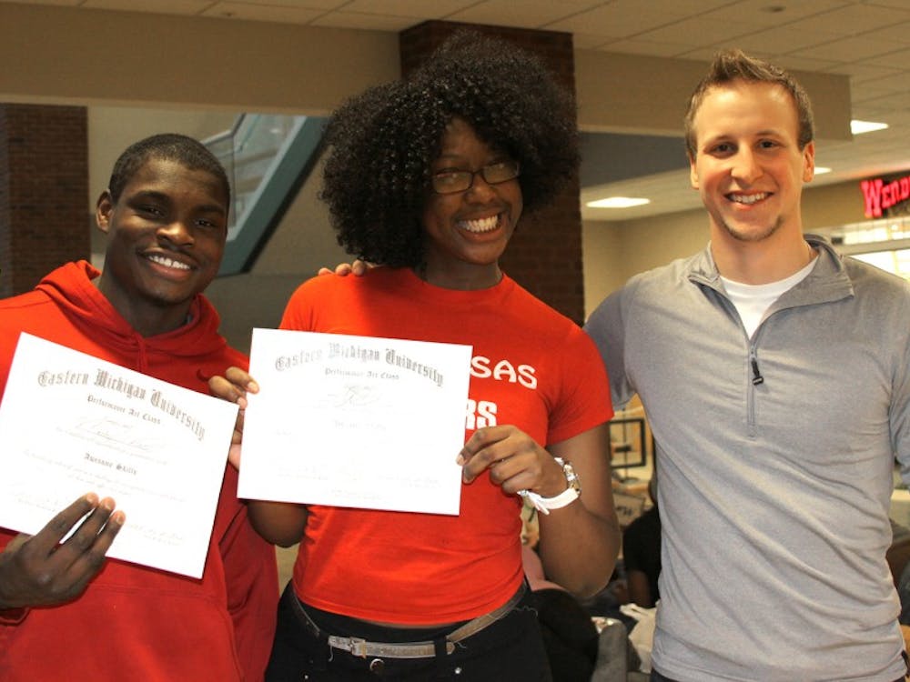 Winners of the Performance Arts game session in the Student Center. Photo courtesy of Trevor Stone