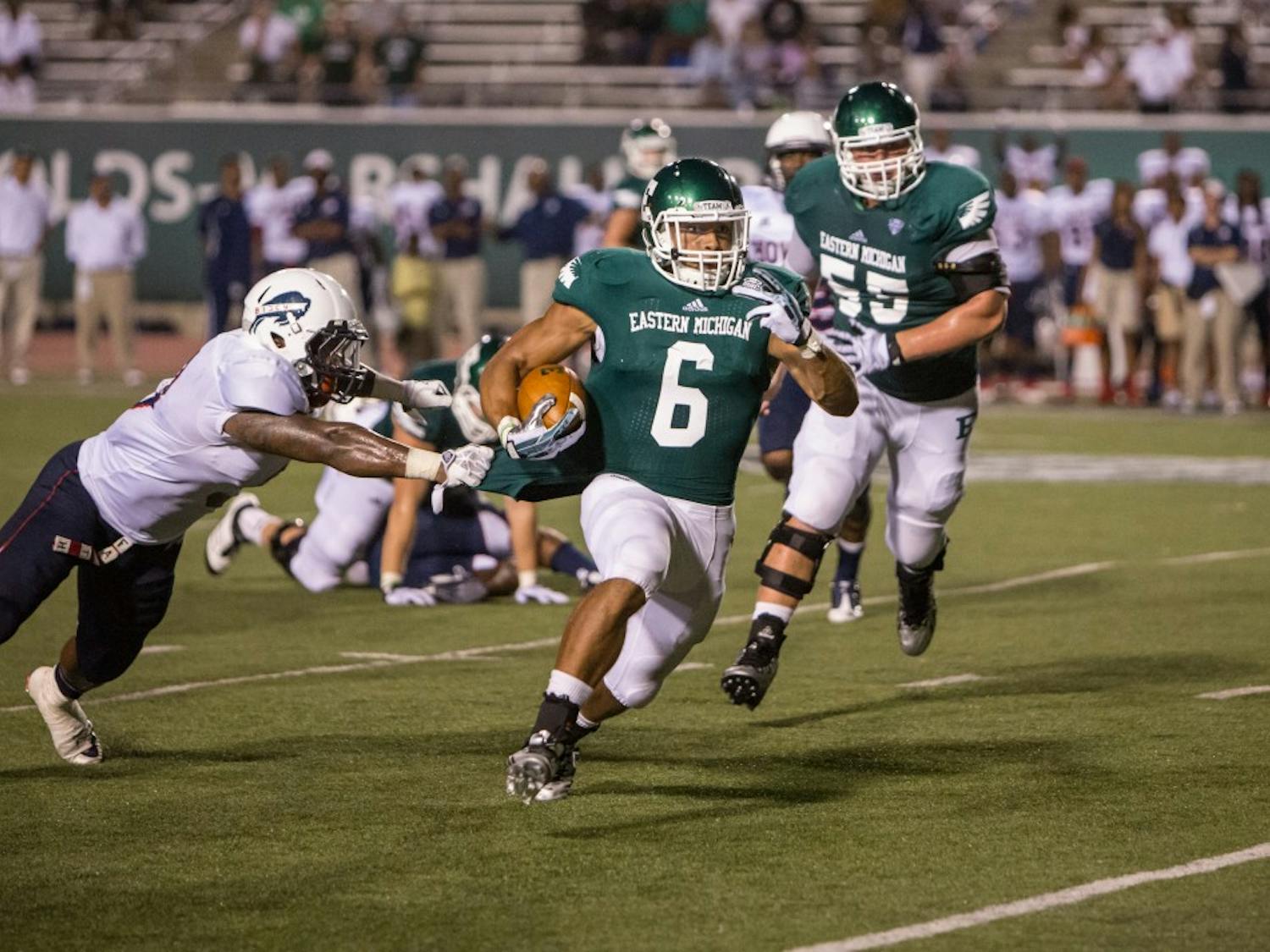 EMU Running Back Darius Jackson had a key touchdown late to secure the 34-24 win over Howard University Saturday night.