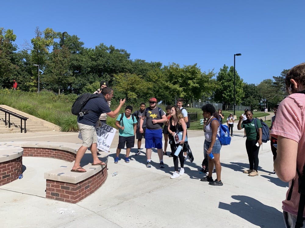 Preacher Ken Fleck at EMU