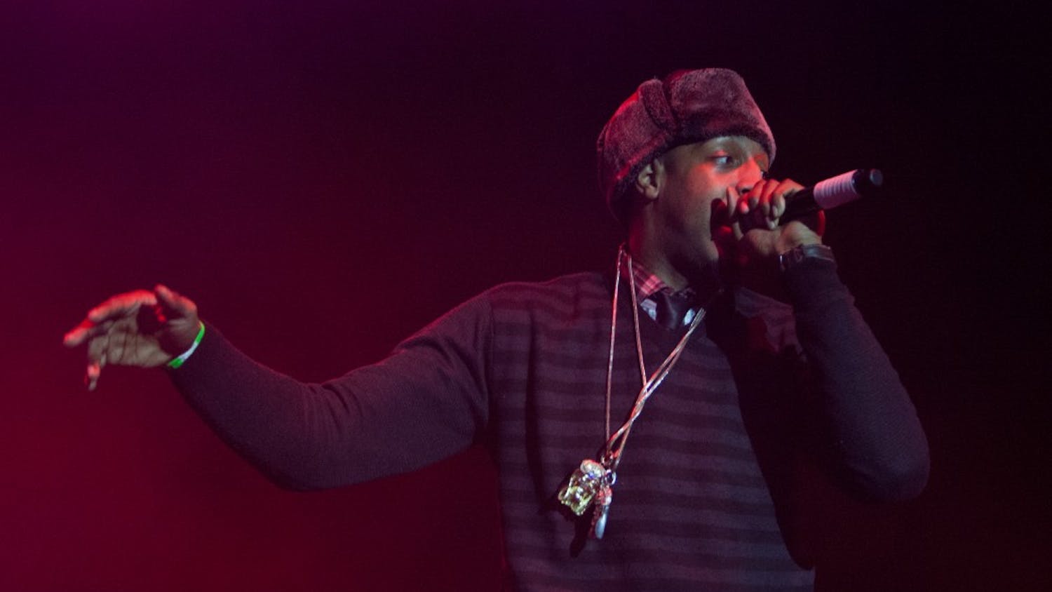 Big Sean performs at the Convocation Center