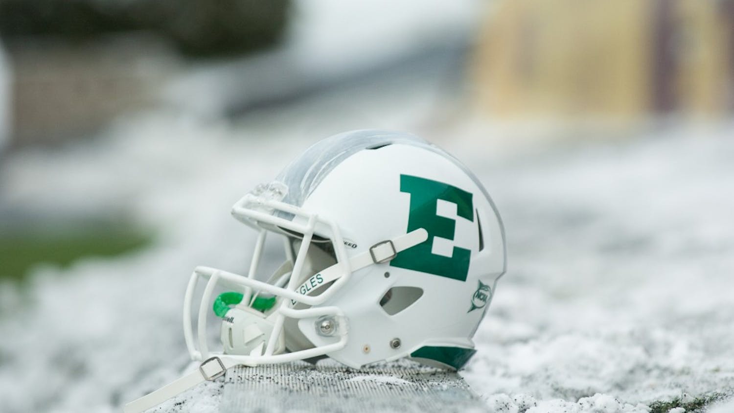 The field was coated in a thin layer of snow before EMU's game against CMU on 29 November in Mt. Pleasant.